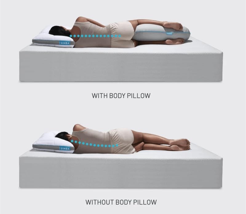 Luxury Cooling Body Pillow Bolster 120x25cm Adjustable Support Cushion