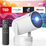 Mini Smart Projector 4K Support Android 11 WiFi 6 BT Portable 220°