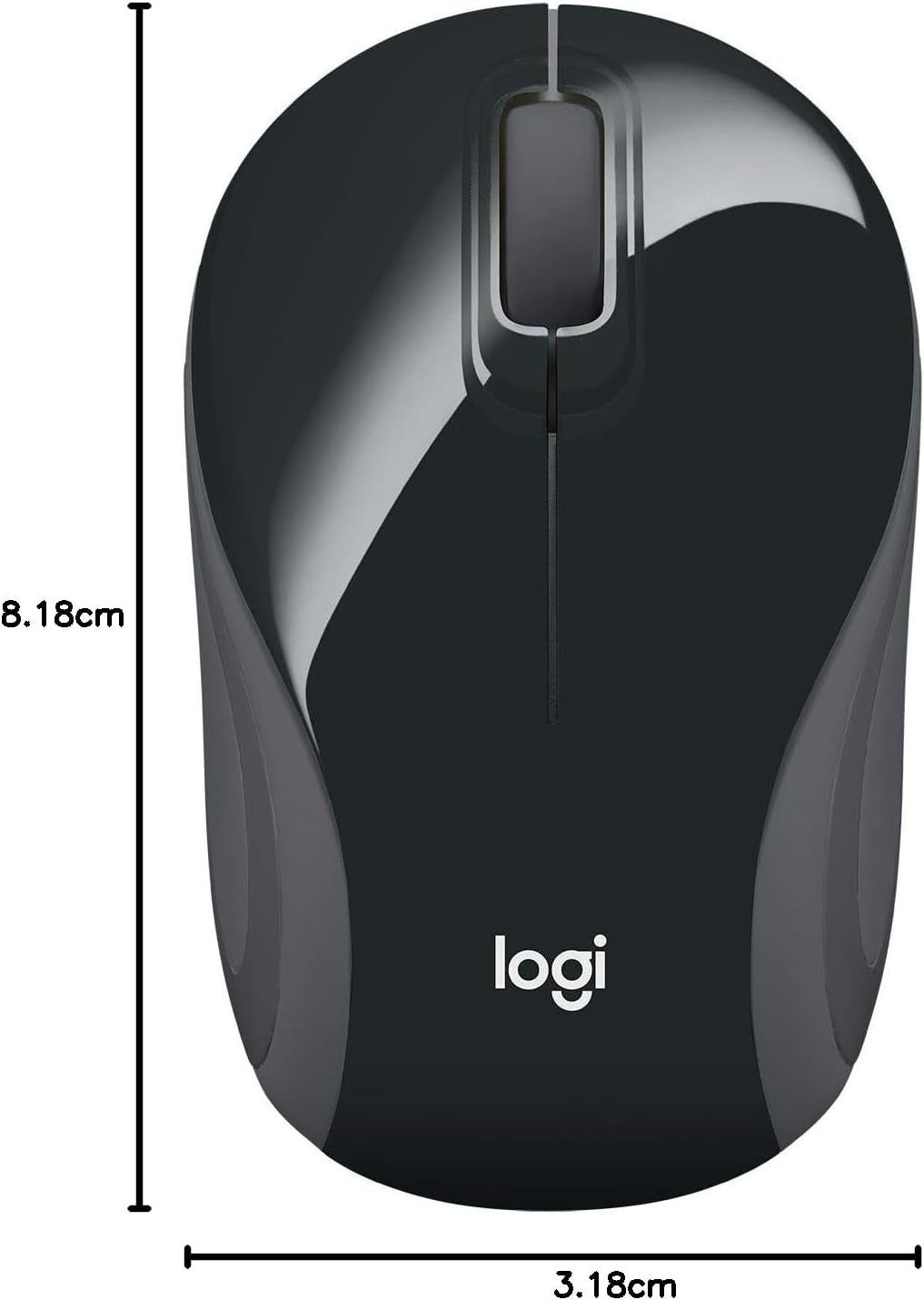 Mini Wireless Mouse USB Portable Pocket Laptop Travel Black