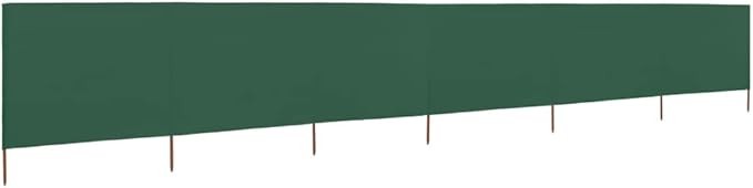 6-Panel Green Wind Screen 800x160cm Outdoor Garden Camping Divider