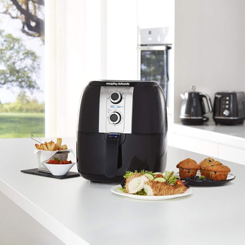 3L Manual Air Fryer Rapid Air Tech Healthy Cooking Roast Bake Grill Timer 1400W