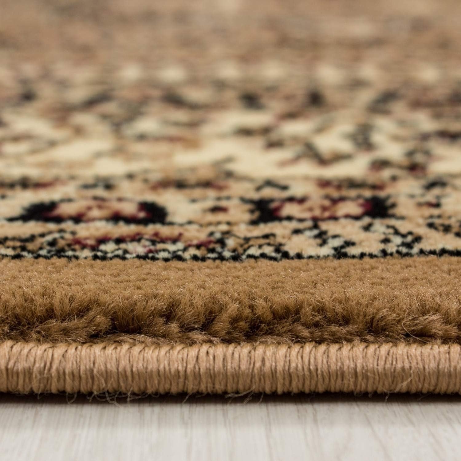 Beige Oriental Area Rug 160x230cm Soft Low Pile Classic Living Room Carpet