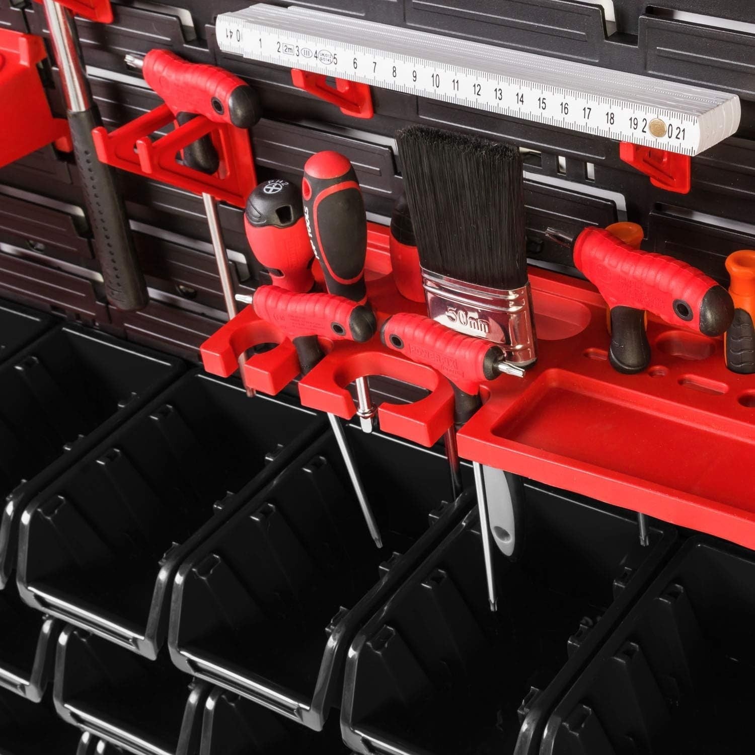 Wall Mounted Garage Tool Organizer Pegboard Storage Bin Rack