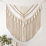 Large Boho Macrame Wall Hanging 43"x35" Geometric Woven Decor