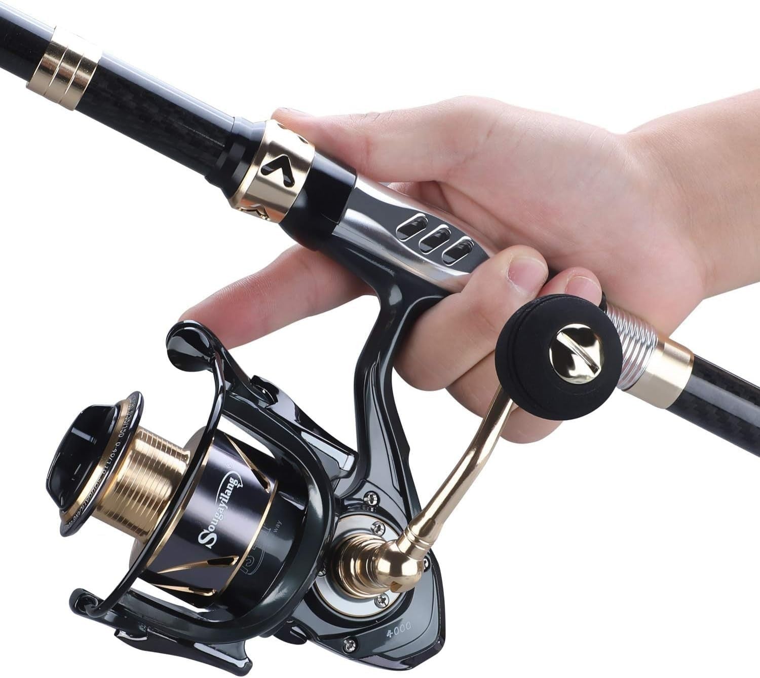 2.1m Carbon Fiber Telescopic Fishing Rod & Reel Combo Travel Kit