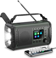 Portable DAB Radio 20000mAh Battery | Bluetooth, FM, SOS, Torch