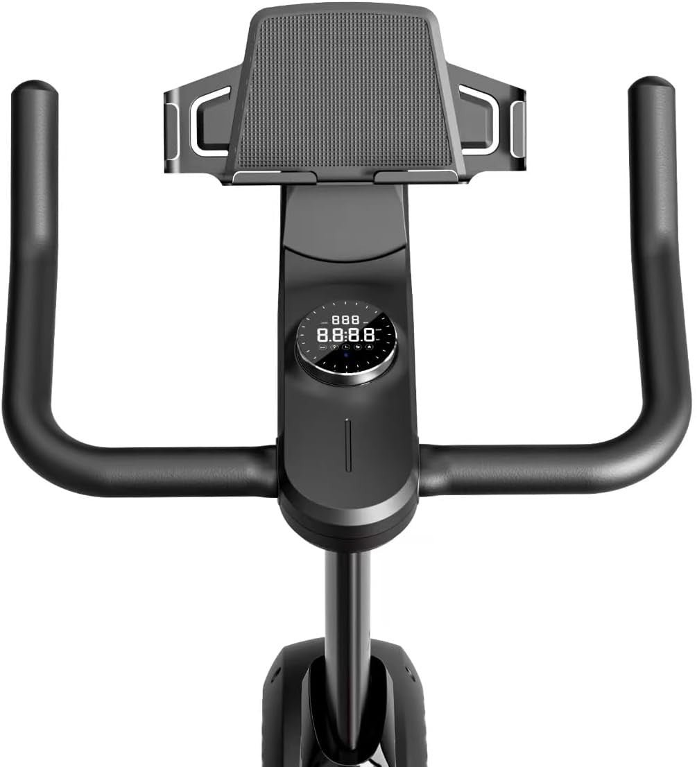 Adjustable Magnetic Spin Bike w/ LED Flywheel Home Cardio Trainer & App Sync