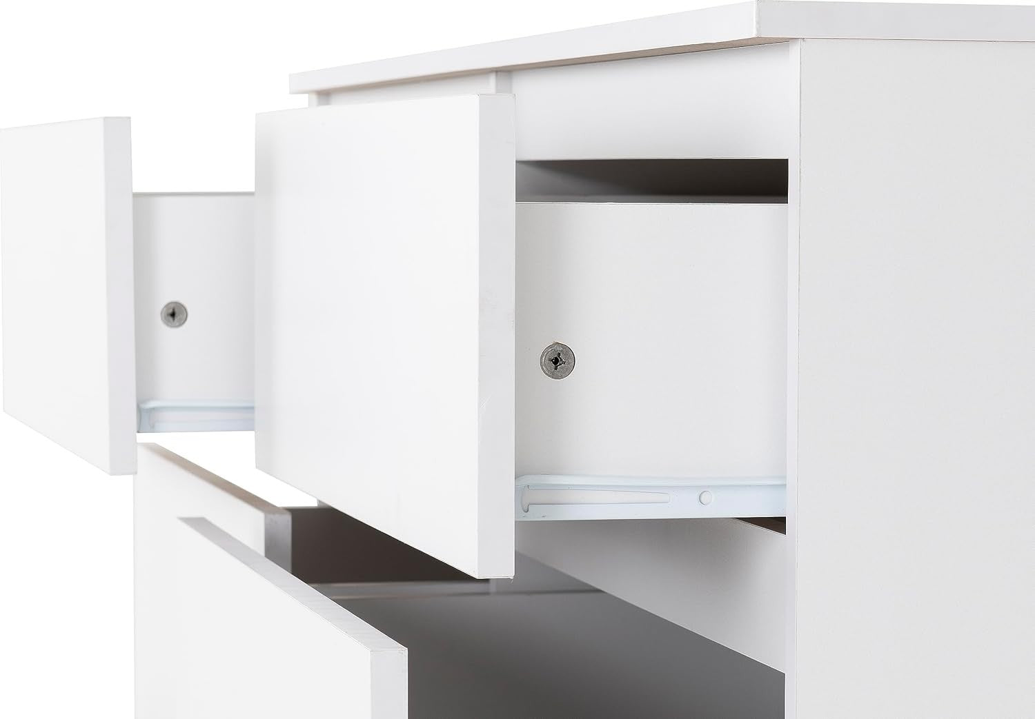 8 Drawer White Chest Slim Storage Cabinet Modern Bedroom Furniture 122cm