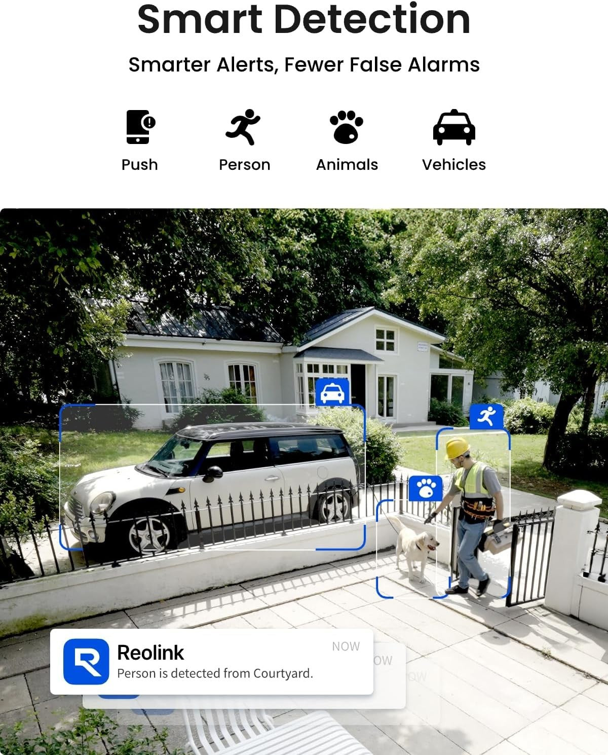 4K PoE Security Camera 8MP AI Human Vehicle Detection IP66 Audio