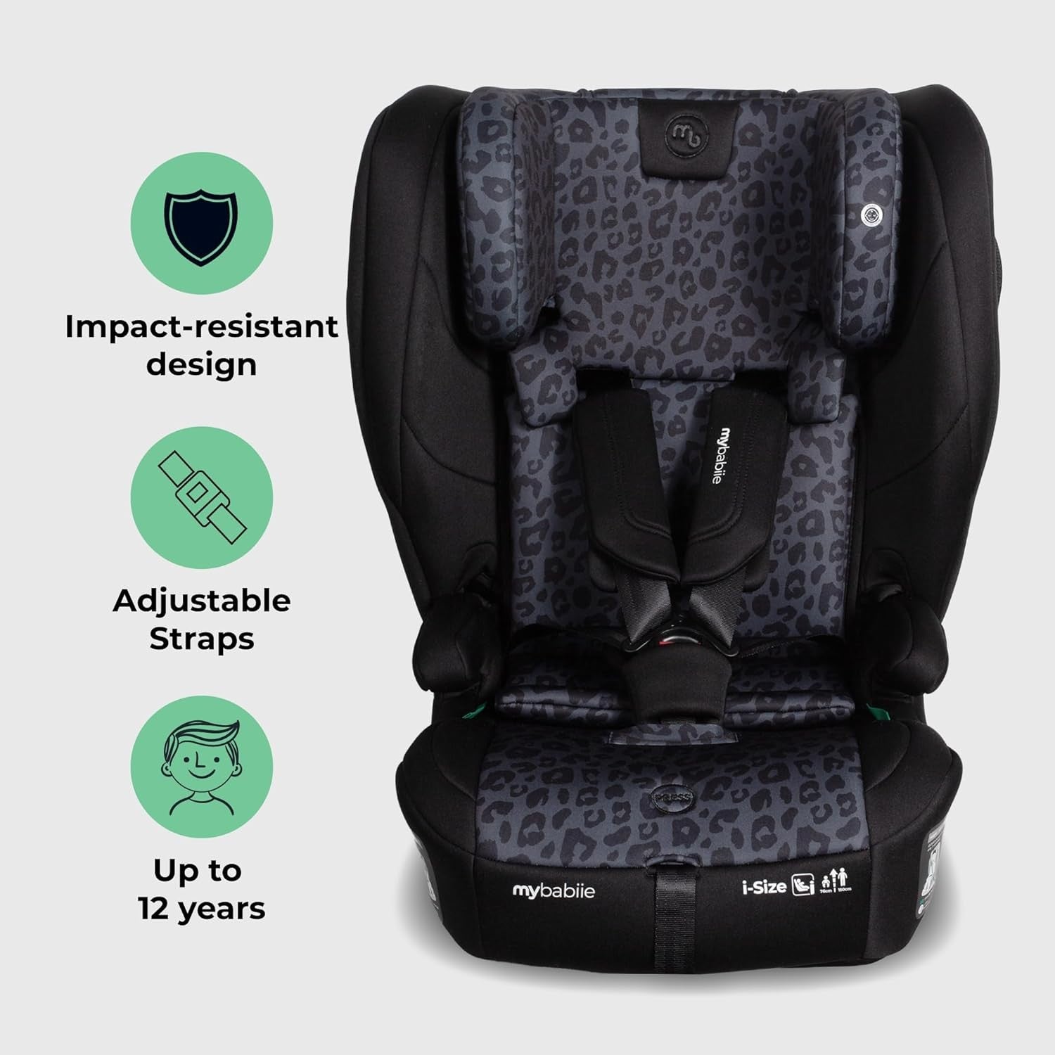 ISOFIX Toddler to Booster Car Seat Foldable 9–36kg Group 1/2/3