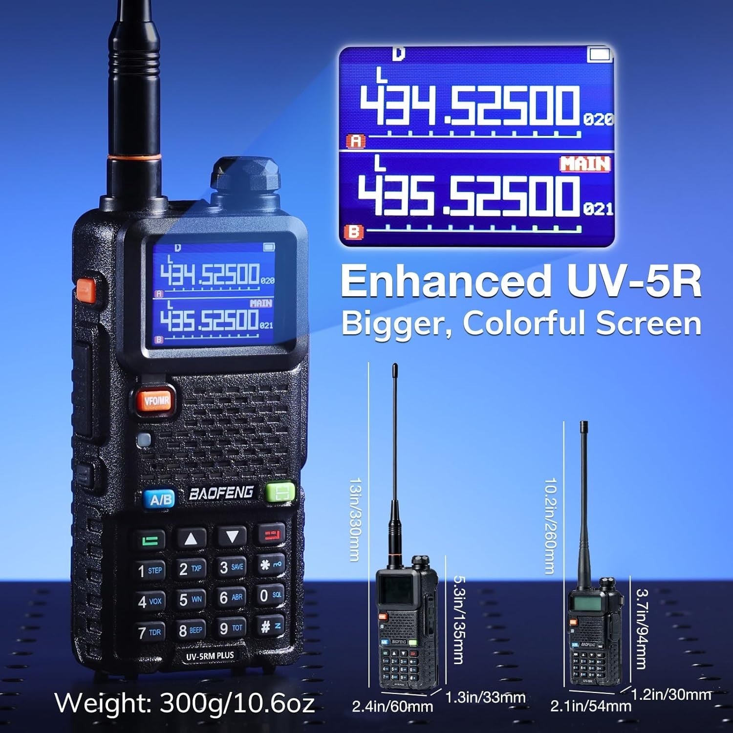 Multi Band Ham Radio Walkie Talkie Long Range 999CH USB-C 2500mAh