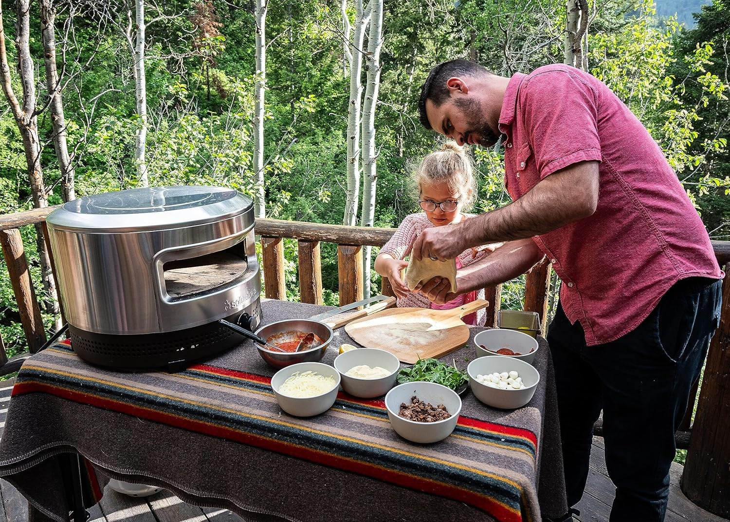 Outdoor Propane Gas Pizza Oven | 900°F Stainless Steel BBQ Grill with Stone