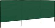 Green 3-Panel Wind Screen 400x120cm Outdoor Privacy Divider Garden Shelter