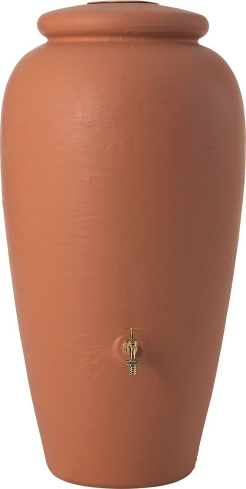 300L Rainwater Amphora Water Butt, Terracotta Garden Collector