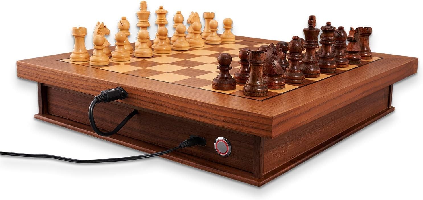 Luxury Wooden Electronic Chess Set with Modular System & Premium Pieces (N)