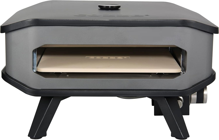 Gas Pizza Oven with Thermometer & Stone | 13" Portable Outdoor BBQ Grill 5KW