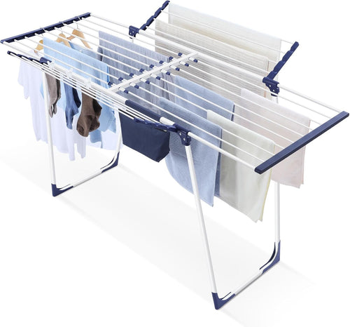 Extendable Clothes Airer Folding Drying Rack Indoor Space Saving Laundry Stand
