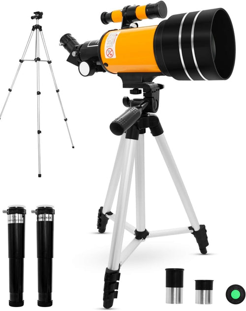 Kids Space Astronomical Telescope 70mm Refractor with Tripod Yellow