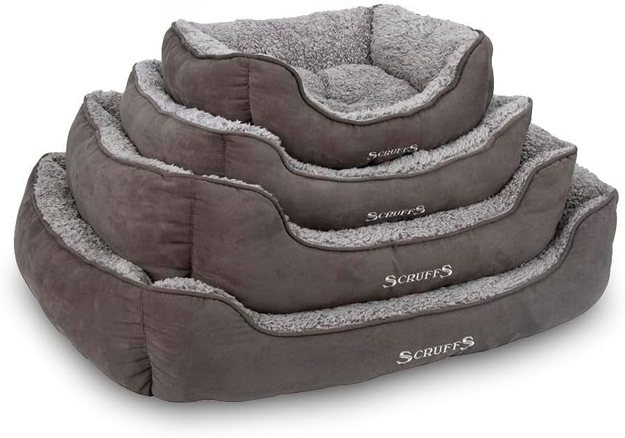 Extra Large Dog Box Bed 90x70cm Grey Washable Non Slip