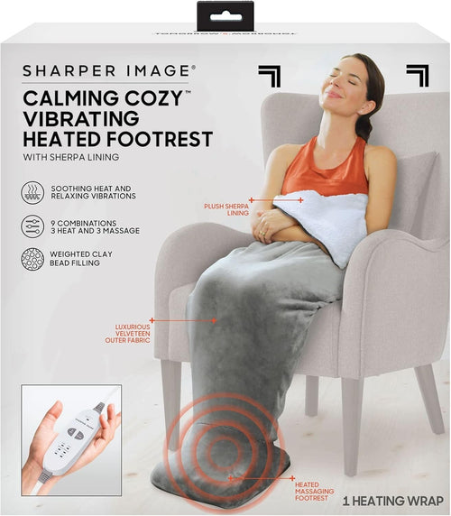 Electric Heated Sherpa Wrap with Massaging Vibrating Foot Bed