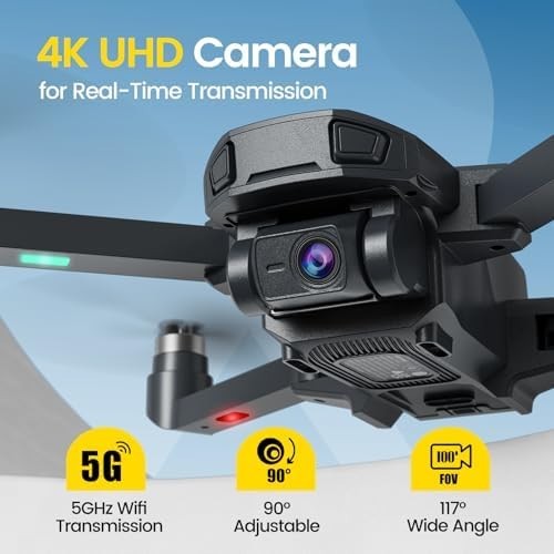 Foldable 4K GPS Drone | 40-Min Flight, Brushless Motor, Follow Me, 5G FPV