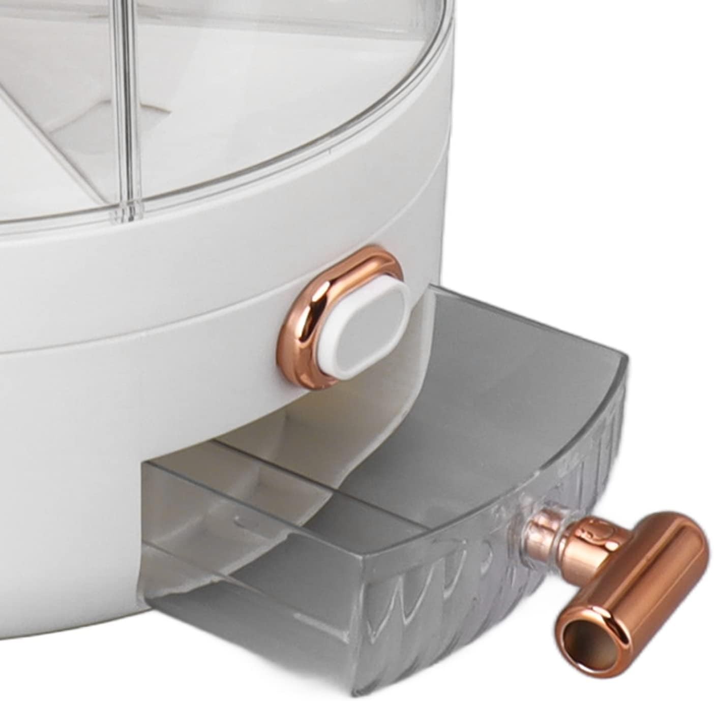 360° Rotating Rice Grain Dispenser Transparent Storage Container