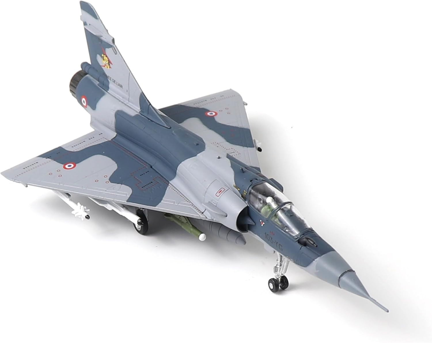 Diecast Mirage 2000 Fighter Jet Model 1/100 Metal Plane Display Gift