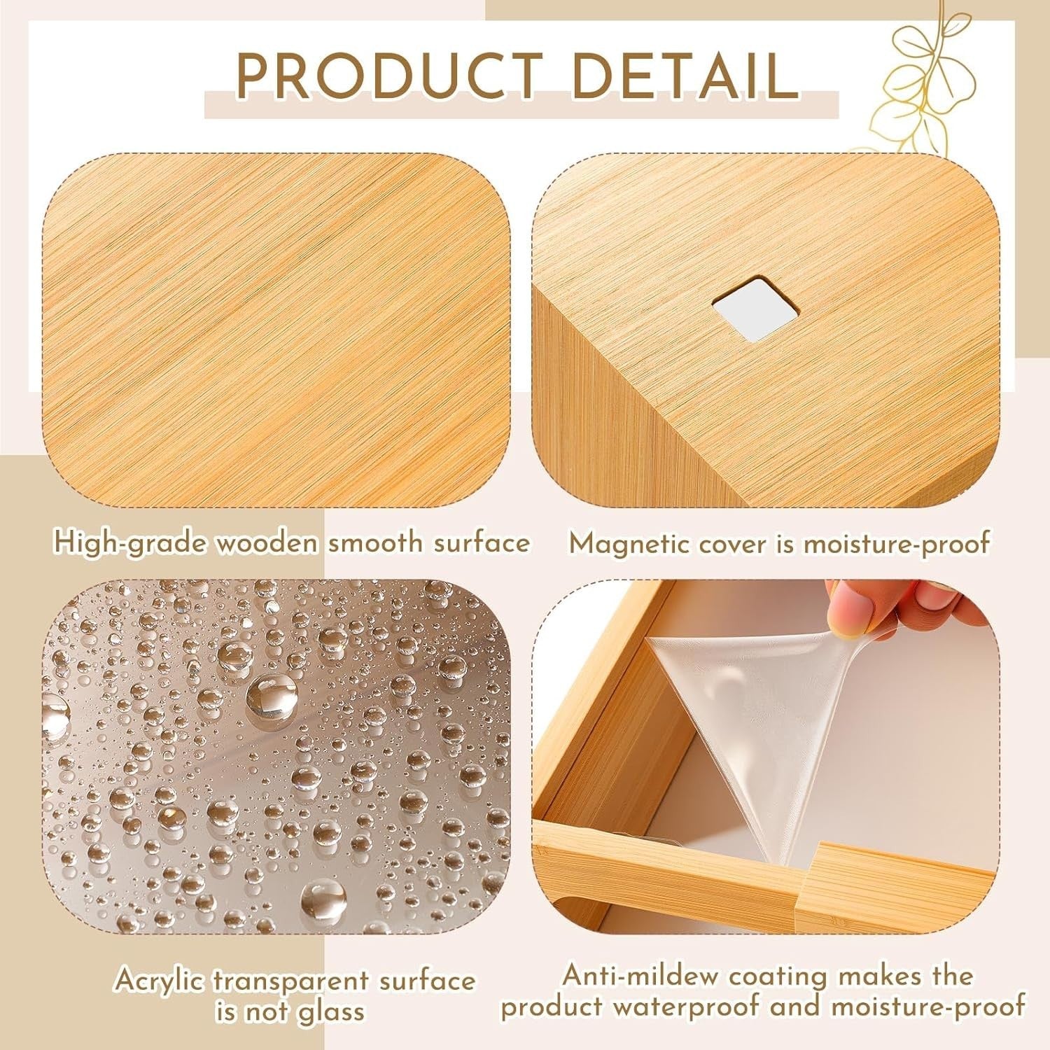 3 Bamboo Cereal Dispensers 2.2L Airtight Food Storage Containers Set