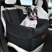 Memory Foam Dog Car Seat Booster Bed Washable Travel Seat Black