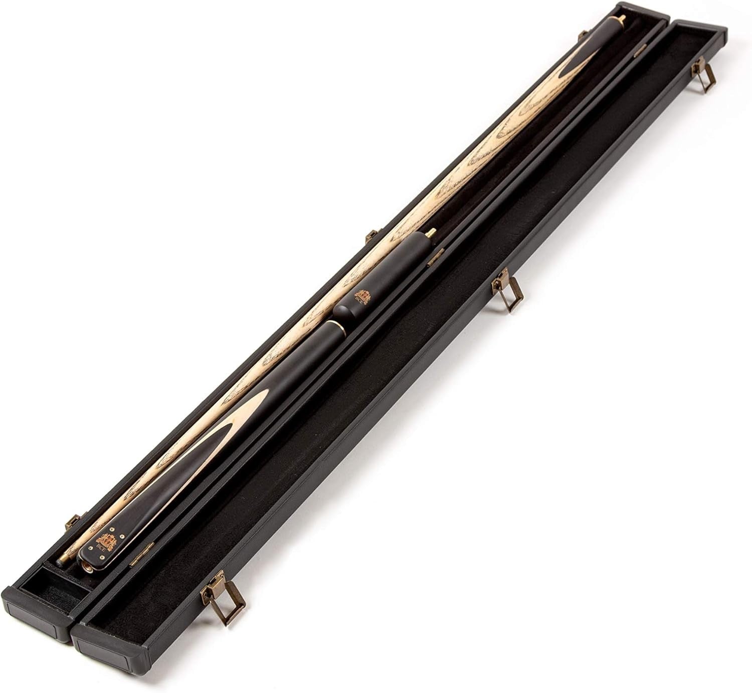 145cm 3/4 Cut Ash Snooker Cue 9.5mm Tip Extension Hard Case Set