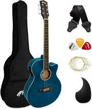 Full Size Electro Acoustic Guitar Cutaway 3-Band EQ Blue