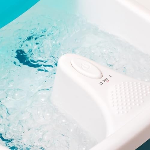 Heated Foot Spa Massager with Bubbles & Acu-Node Massage for Pain Relief