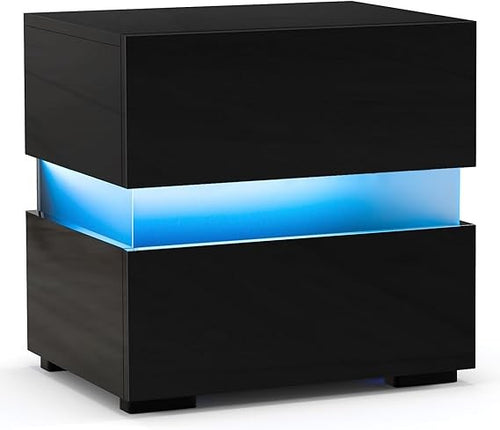 Modern Wooden Bedside Table with Storage Drawer – Slim Nightstand for Bedrooms✨