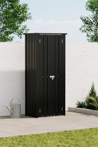Metal Garden Storage Cabinet Outdoor Shed with Adjustable Shelves Lockable