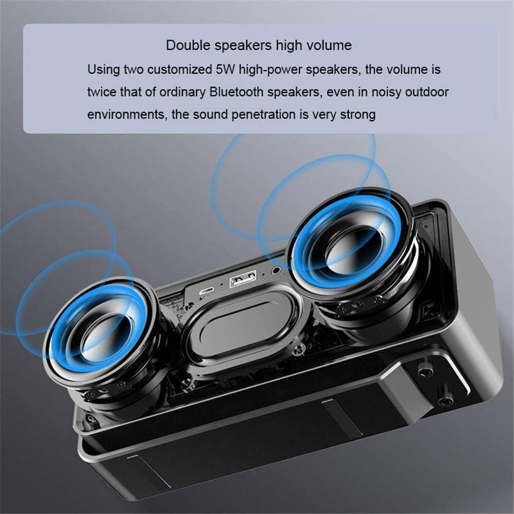 Bluetooth Alarm Clock Speaker FM Dual Alarm LED Display Sleep Timer