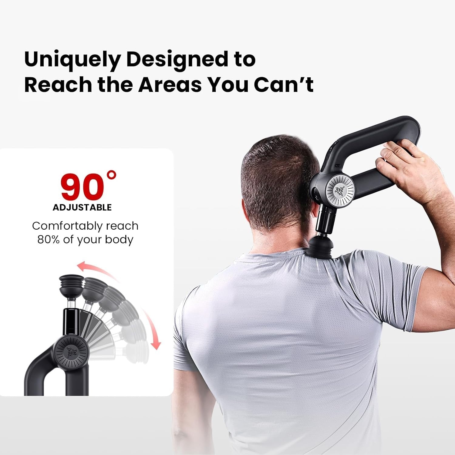 Ultra Deep Tissue Massage Gun Infrared Heat Muscle Therapy 16mm OLED 9 Heads