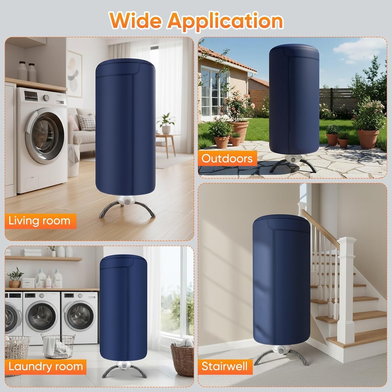 Portable Electric Clothes Dryer 1000W Hot Air Drying Pod 18kg Indoor