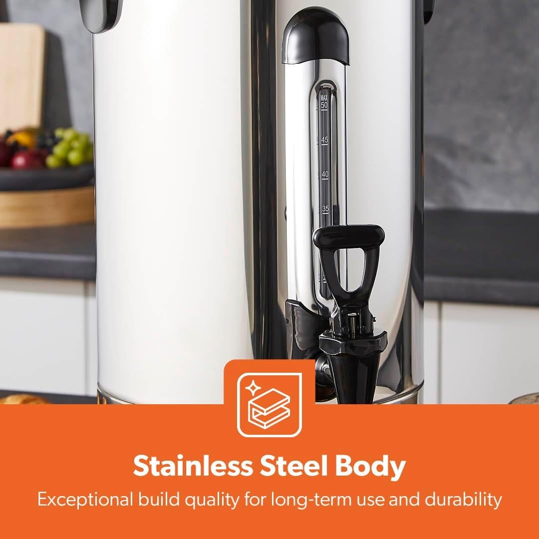 Electric Catering Urn Hot Water Boiler 10L Stainless Steel Keep Warm