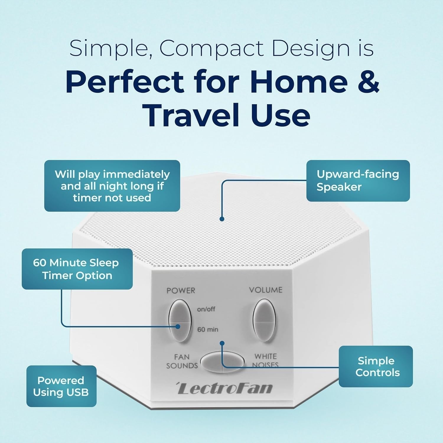 White Noise Machine & Fan Sounds for Sleep, Travel, and Sound Masking