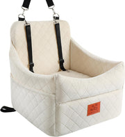 Elevated Memory Foam Dog Car Seat Washable Booster Bed Up to 35lbs