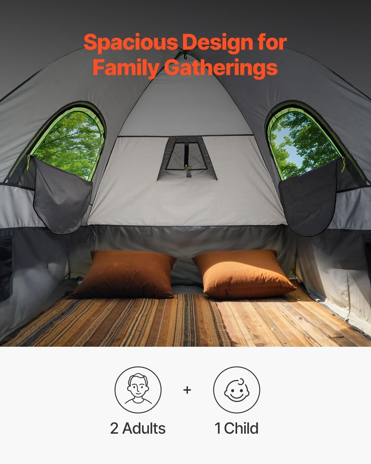SUV Camping PU2000mm Waterproof Double Layer w/ Awning