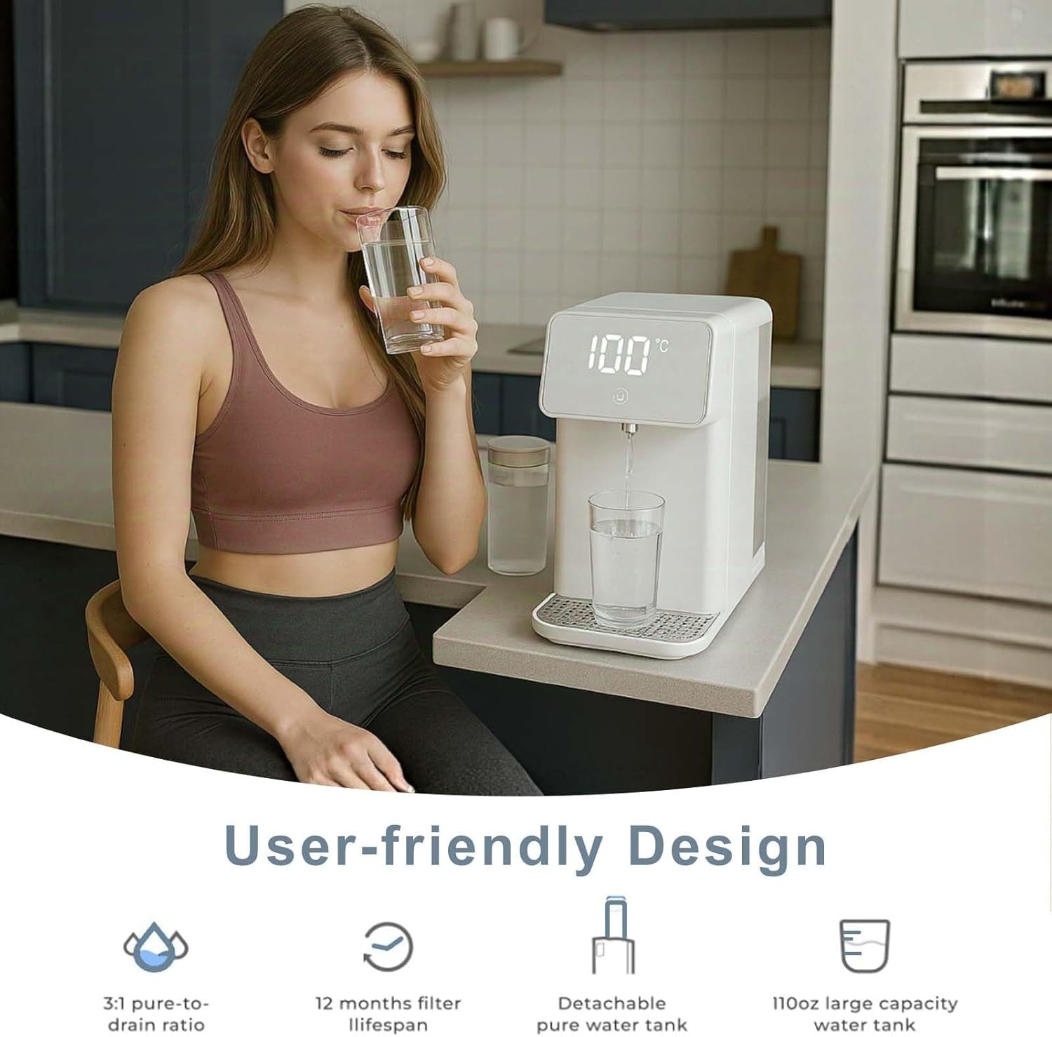 Instant Hot Water Dispenser 3.5L Touch Control 3s Fast Heating