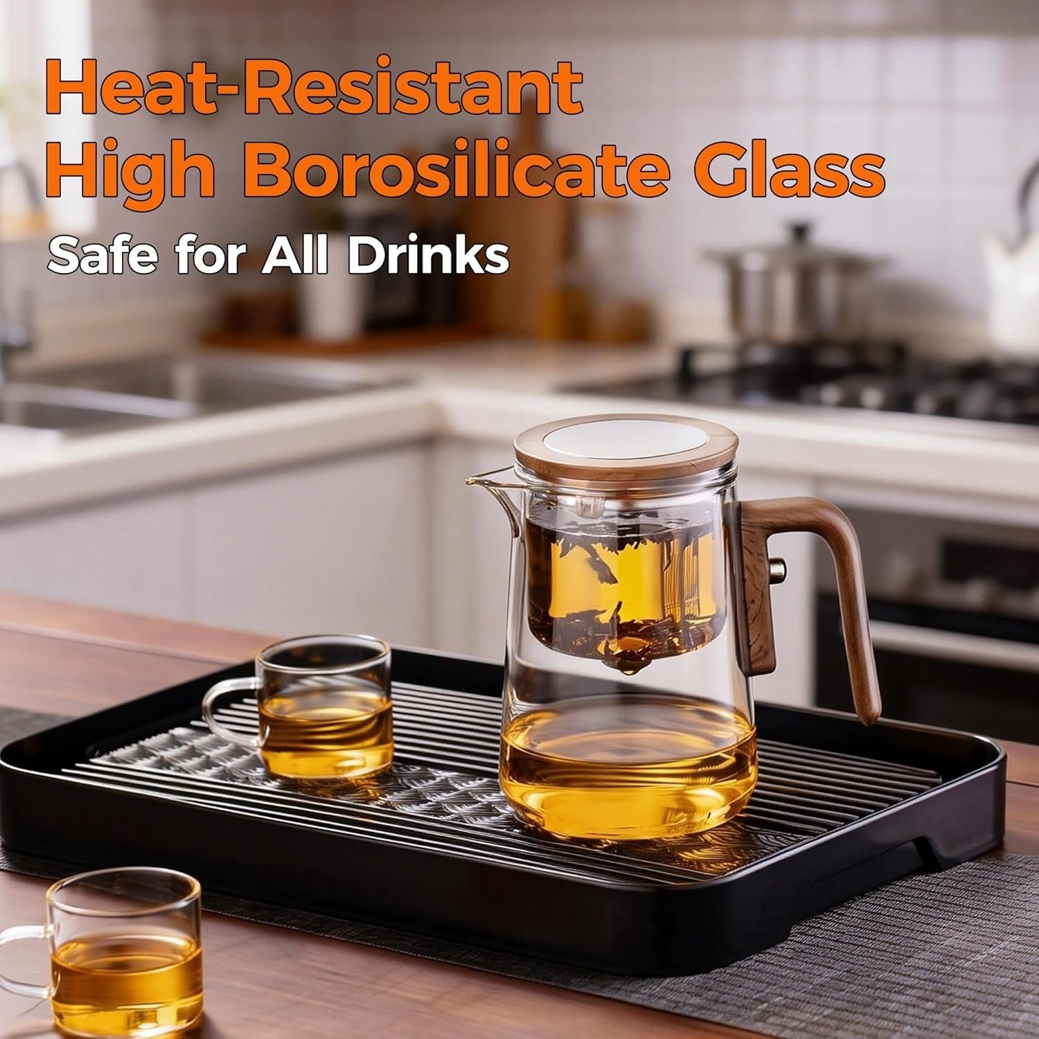 Magic Glass Teapot with Infuser 27oz Loose Leaf Tea Maker Gift