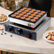 Commercial Mini Dutch Pancake Maker 25-Hole Non-Stick Electric 900W