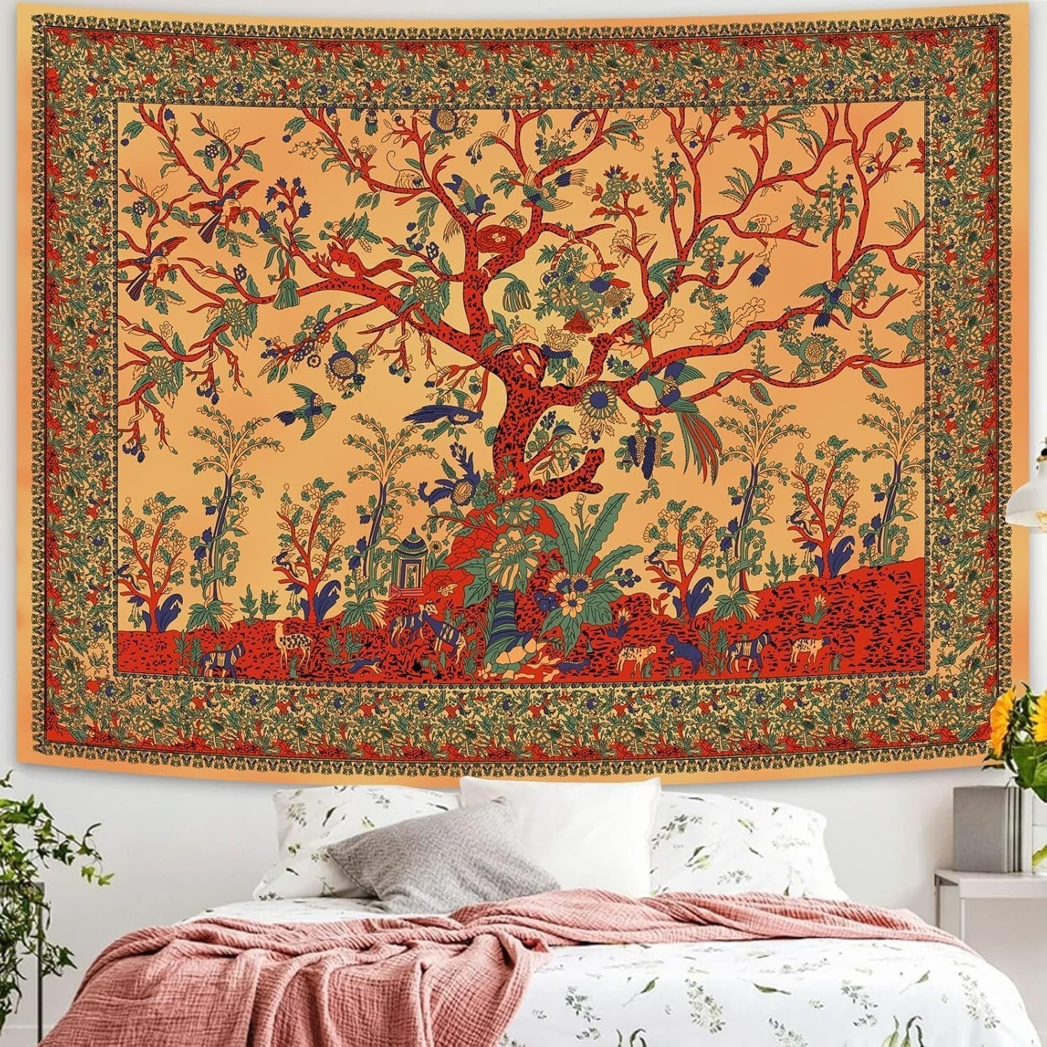 Tree of Life Tapestry Boho Wall Hanging HD Print Aesthetic Decor
