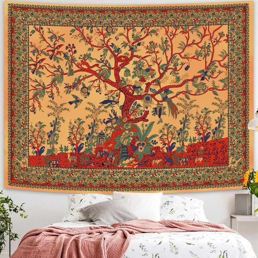 Tree of Life Tapestry Boho Wall Hanging HD Print Aesthetic Decor
