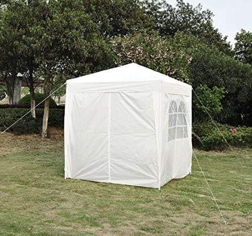 2x2m Pop Up Gazebo Garden Party Tent Waterproof w/ Sidewalls White