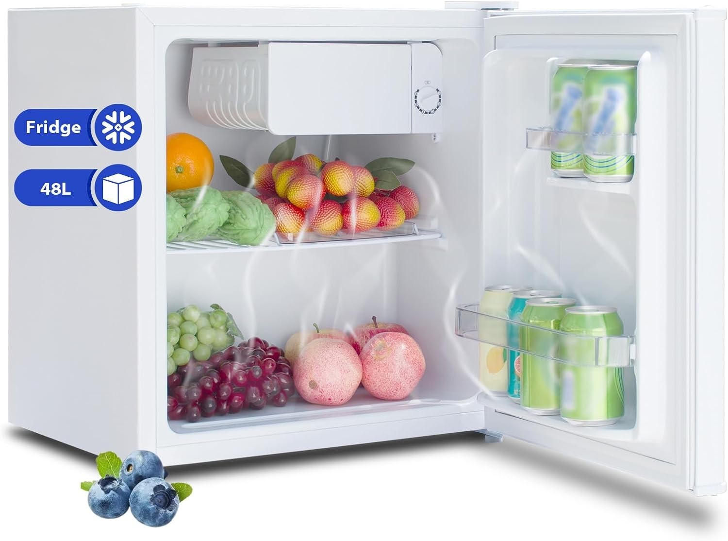 48L Mini Fridge Countertop Quiet Compact Cooler Office Bedroom