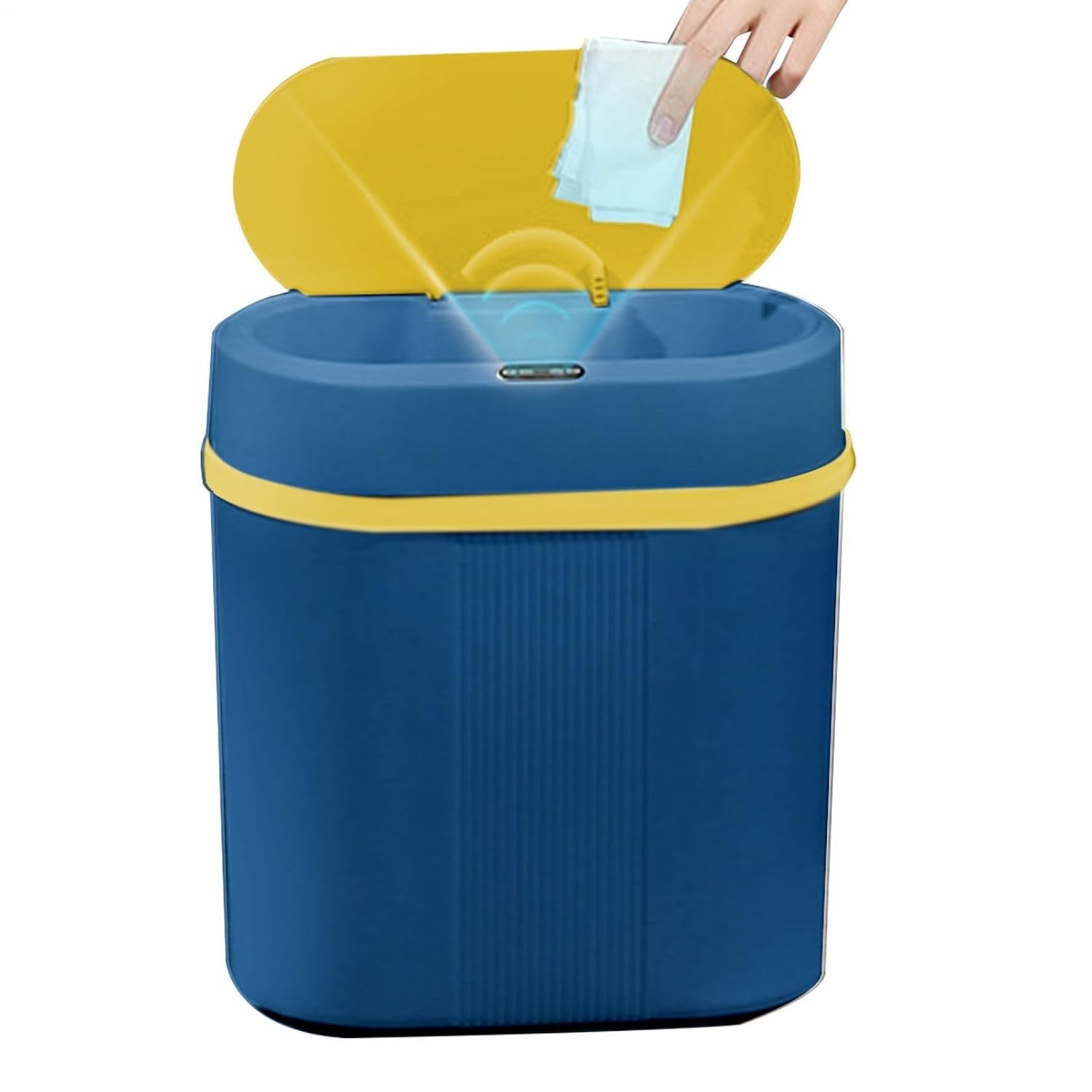 Large Motion Sensor Touchless Trash Can – Slim Space-Saving Bin