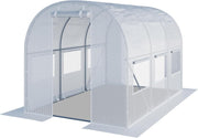 Compact Polytunnel Greenhouse 2x3m UV Resistant PE Cover with Windows